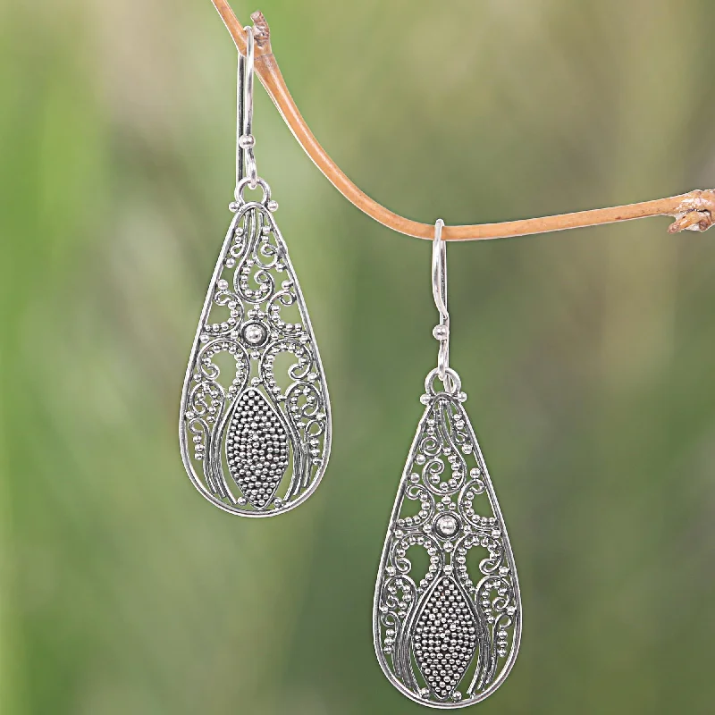 Trending Jewelry Styles Now At Limited-Time Discounts Silver Swing Sterling Silver Dangle Teardrop Earrings Made in Indonesia