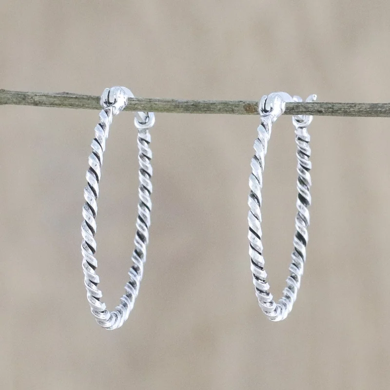 Exclusive Jewelry Sale – Sparkle For Less Spiral Onwards Sterling Silver Earrings