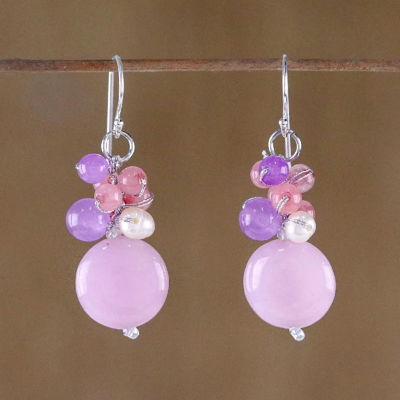 Seasonal Jewelry Deals – Elevate Your Style Sweet Thai Joy Handmade Purple and Pink Quartz and Pearl Cluster Earrings Seasonal Jewelry Deals – Elevate Your Style Sweet Thai Joy Handmade Purple and Pink Quartz and Pearl Cluster Earrings