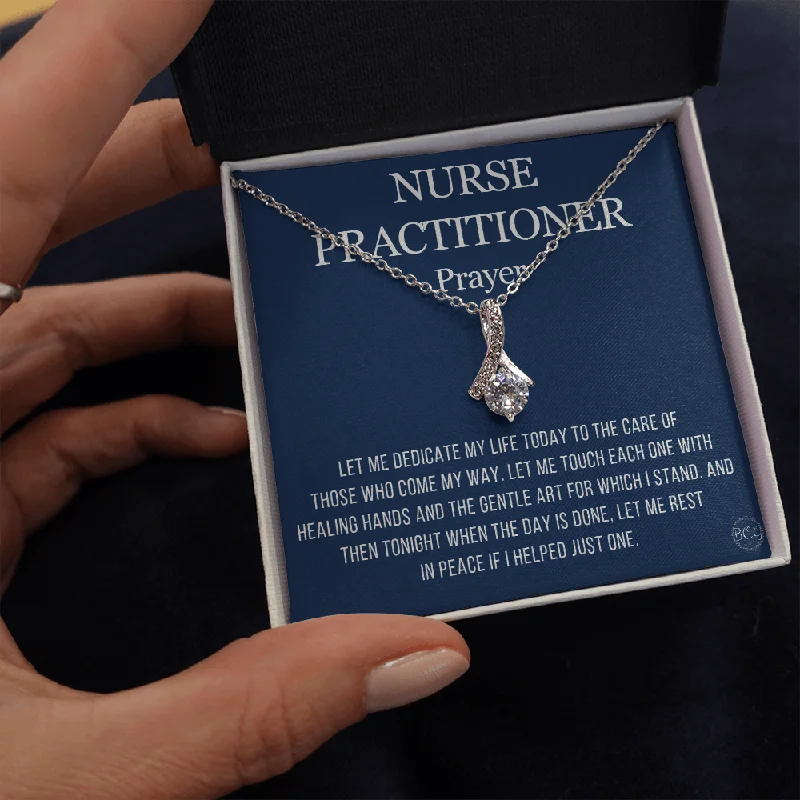 Nurse Practitioner Prayer Necklace