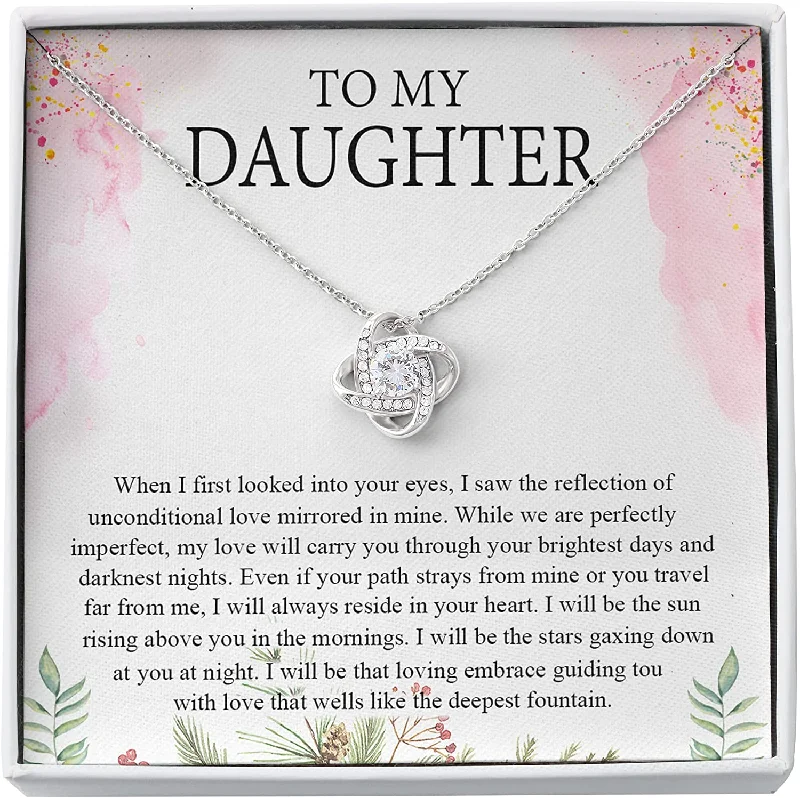 Luxury Jewelry Sale – Elegant Styles At Unbeatable Prices To My Daughter Love Knot Necklace: Gift for Daughter Daughter Jewelry Mother Daughter Unique Gift Love Knot Gift for