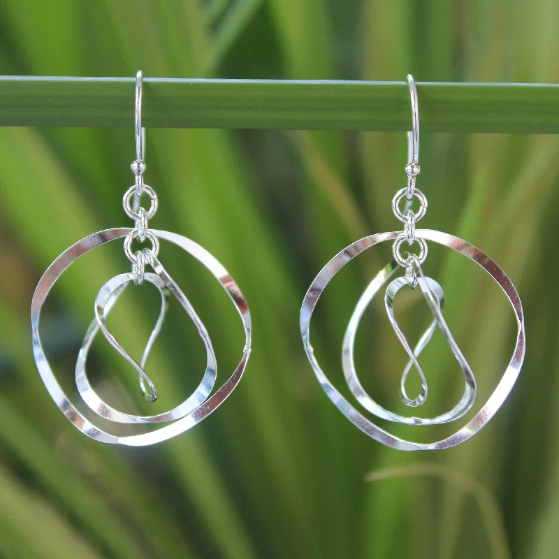 Must-Have Jewelry At Unbelievable Discounts Twirling Silver Circular Dangle Earrings Must-Have Jewelry At Unbelievable Discounts Twirling Silver Circular Dangle Earrings