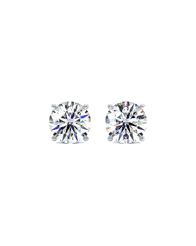 Exquisite 6.00 Ctw Lab-Grown Diamond Round Stud Earrings In 14K White Gold