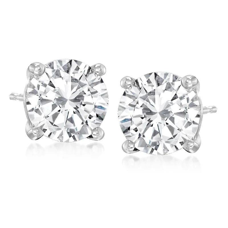 Ross-Simons Diamond Stud Earrings in Platinum