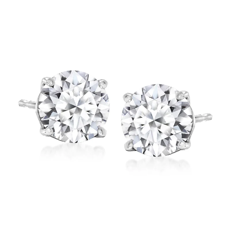 Ross-Simons Lab-Grown Diamond Stud Earrings in 14kt White Gold