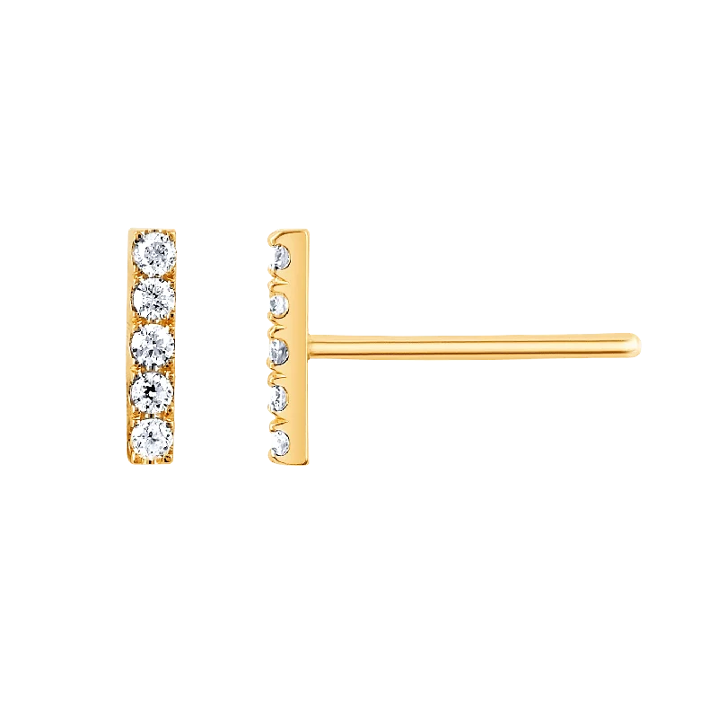 Bestselling Jewelry At Special Promotional Rates Diamond Bar Stud Earrings
