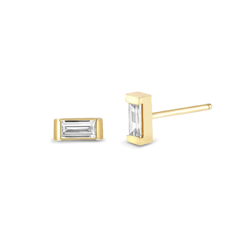 Exclusive Jewelry Sale – Sparkle For Less Baguette Diamond Stud Earrings