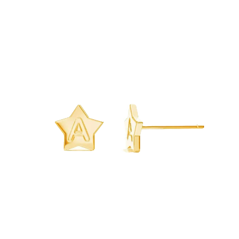 Limited-Time Offer On Elegant Jewelry Pieces Kids Initial Star Stud Earrings