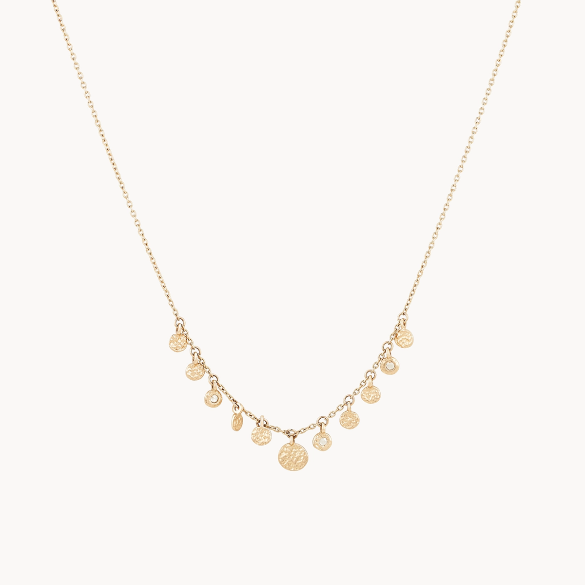 Exclusive Jewelry Offers – Sparkle For Less abacus disk diamond necklace - 14k yellow gold