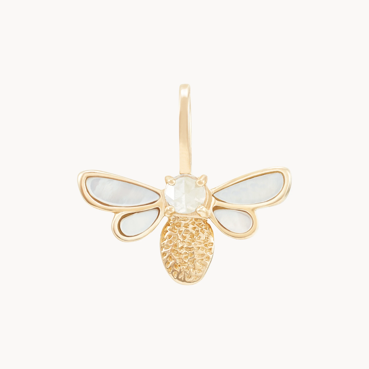 Premium Diamond Jewelry For Unforgettable Moments honey glow bee charm - 10k yellow gold, mother or pearl inlay Premium Diamond Jewelry For Unforgettable Moments honey glow bee charm - 10k yellow gold, mother or pearl inlay