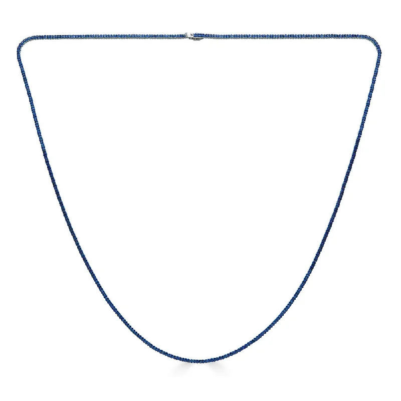 Breathtaking Jewelry At Limited-Time Savings Blue Sapphire Tennis Necklace