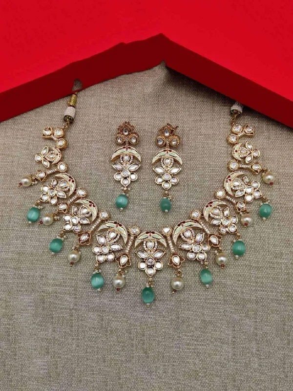 Fashion-Forward Jewelry At Exclusive Discounts Chandbali Paradise Necklace Set