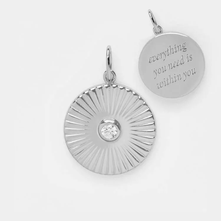 Handcrafted Jewelry Sale – Unique Designs At Low Prices Coin Charm in Silver