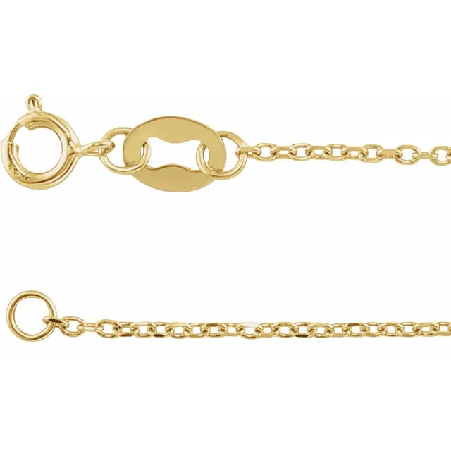Bestselling Jewelry At Special Promotional Rates 14K Yellow Gold Diamond Cut Cable Chain - 7" Bracelet