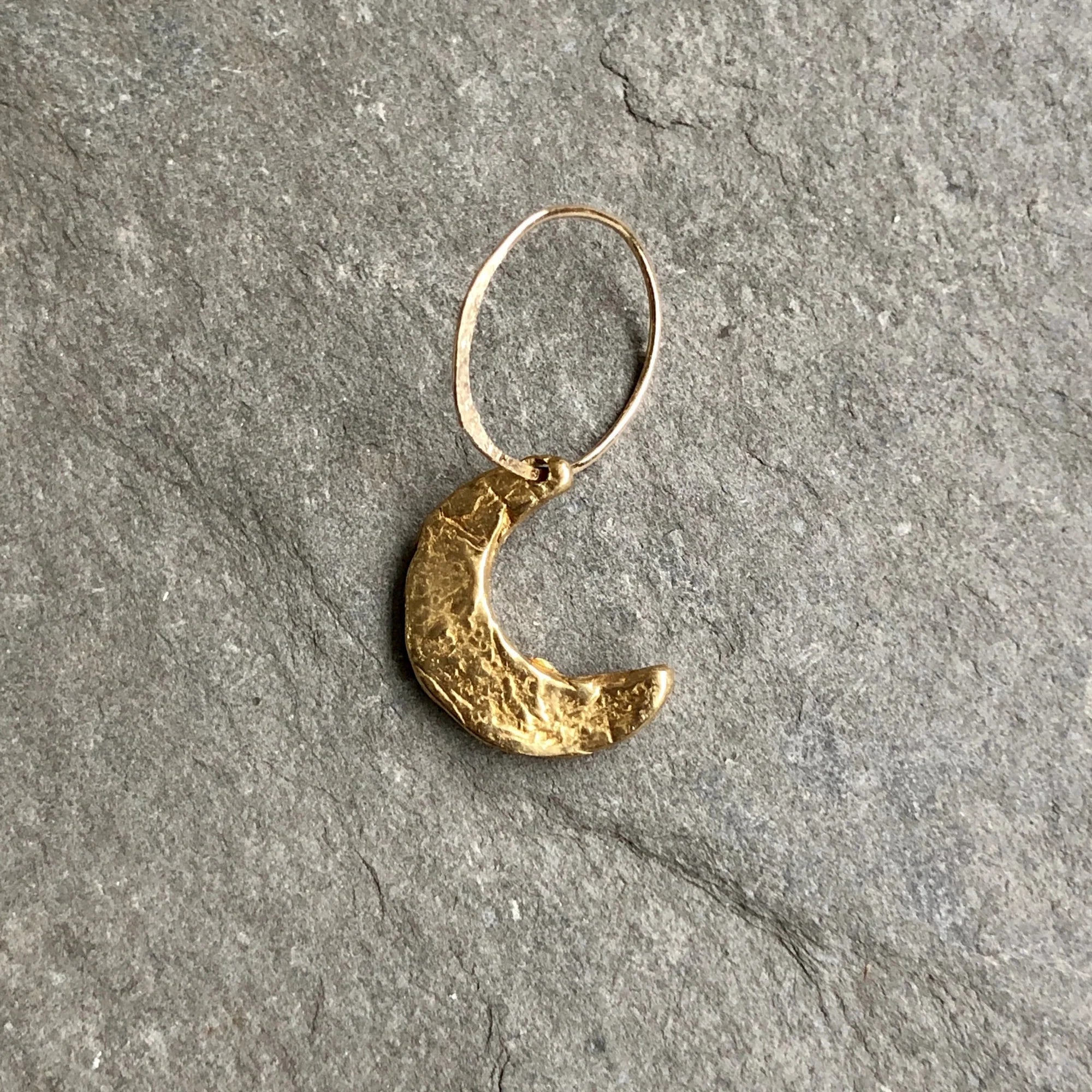 Handcrafted Jewelry Sale – Unique Designs At Low Prices Crescent Moon Celestial Charm - Brass + Gold-Fill