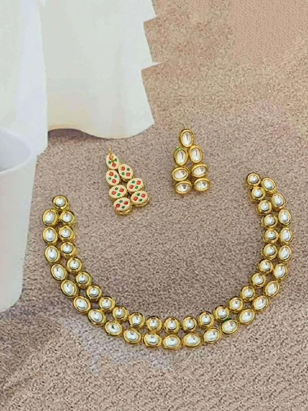 Huge Markdowns On Premium Jewelry Styles Deep Rooted Kundan Necklace