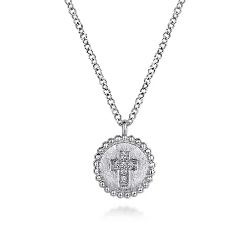 Limited-Stock Jewelry Sale – Once It's Gone, It's Gone Diamond Cross Pendant Necklace in Sterling Silver