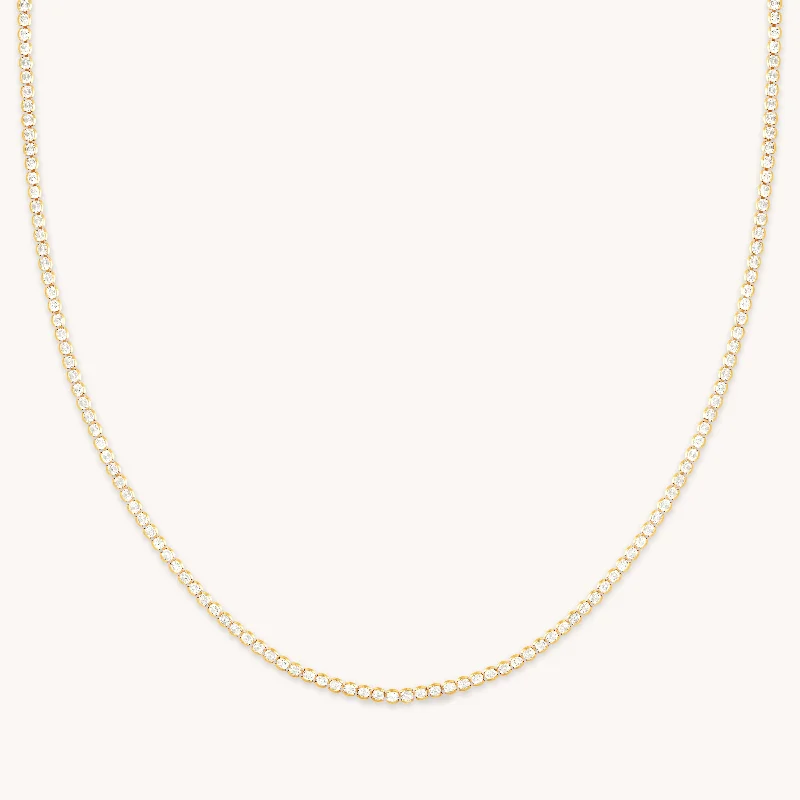 Seasonal Jewelry Sale – Upgrade Your Style Today Gleam Tennis Chain Necklace in Gold
