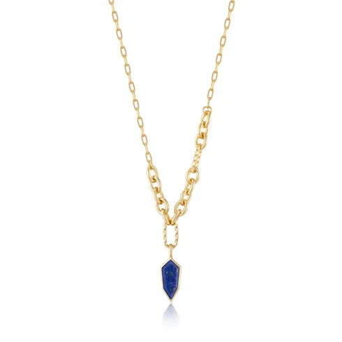Timeless Jewelry At Special Discount Rates Gold Lapis Emblem Pendant Necklace