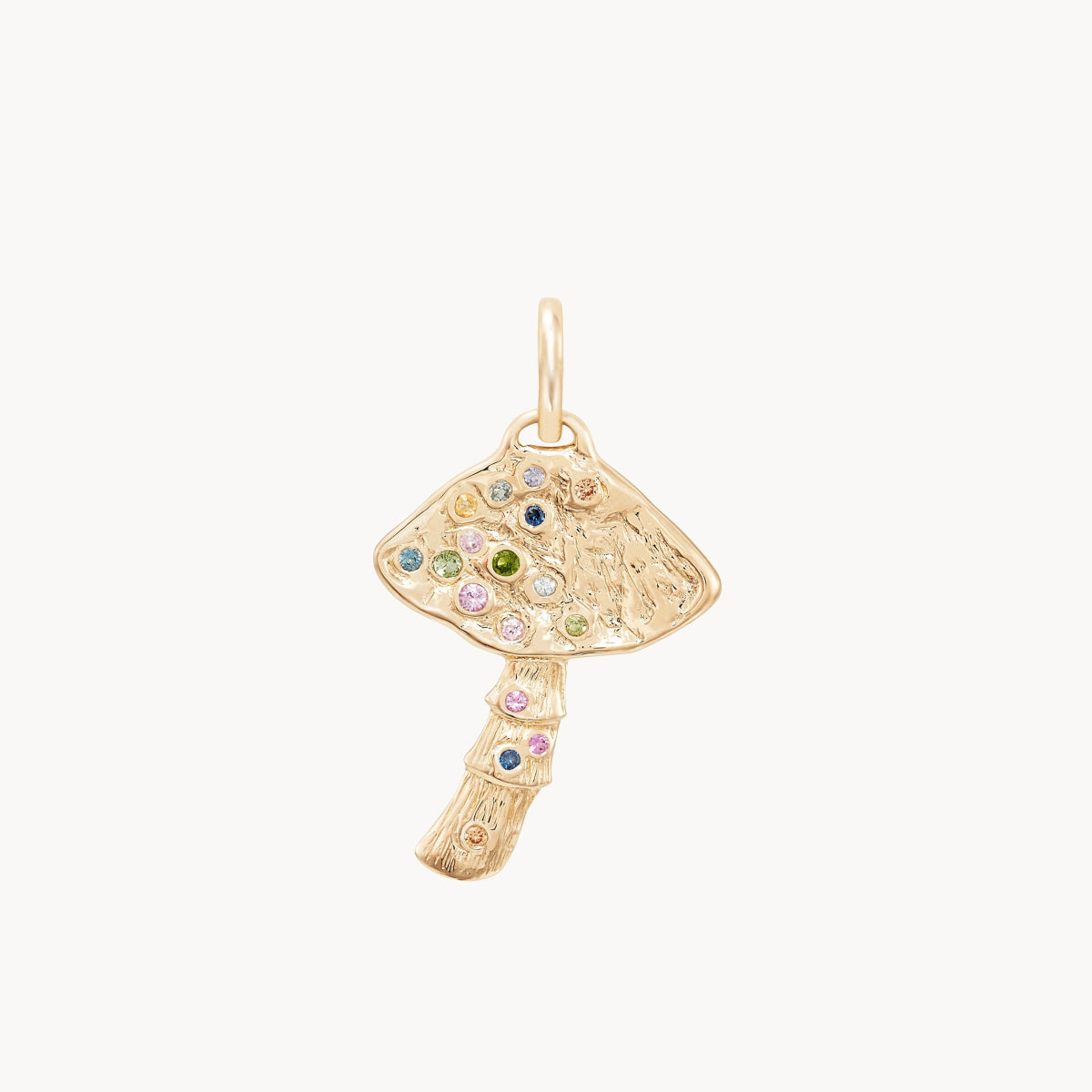 Eco-Friendly Sustainable Jewelry For Conscious Buyers golden journey mushroom charm - 10k yellow gold, multi sapphire Eco-Friendly Sustainable Jewelry For Conscious Buyers golden journey mushroom charm - 10k yellow gold, multi sapphire