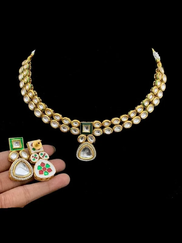 Chic, Trendy, And Affordable Jewelry Sale Green Hill Kundan Necklace