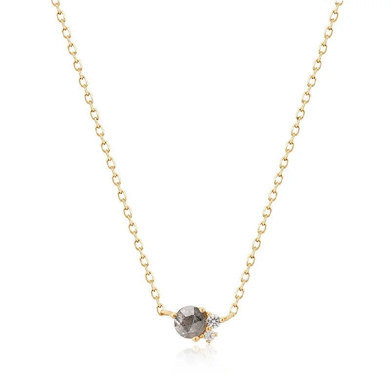 Sparkle On A Budget – Fine Jewelry For Less Grey Diamond and White Sapphire Necklace