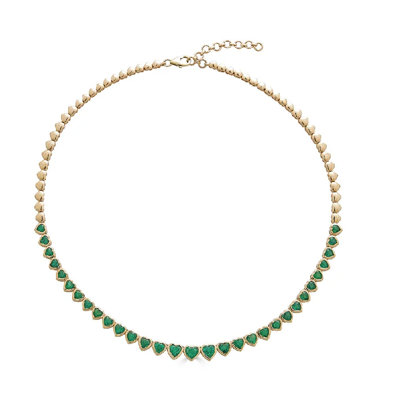 Limited-Stock Jewelry Sale – Shop Before It's Gone Heart Emerald Necklace
