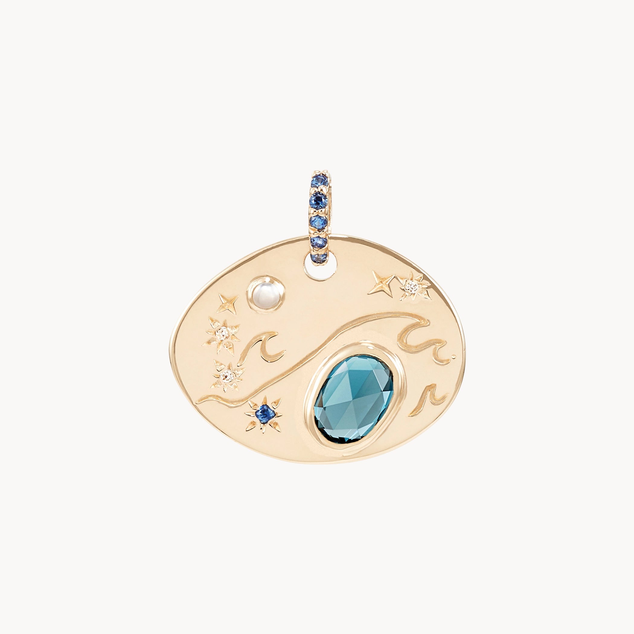 Don't Miss Out On Bestselling Jewelry At Special Prices large water element charm - 10k yellow gold, gemstones Don't Miss Out On Bestselling Jewelry At Special Prices large water element charm - 10k yellow gold, gemstones