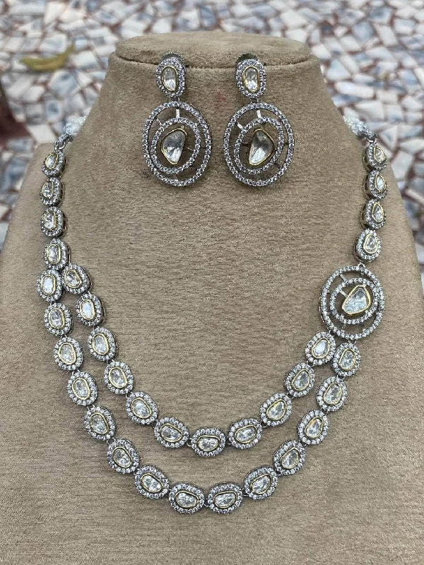 High-Quality Gemstone Jewelry For Special Occasions Layered Kundan Necklace