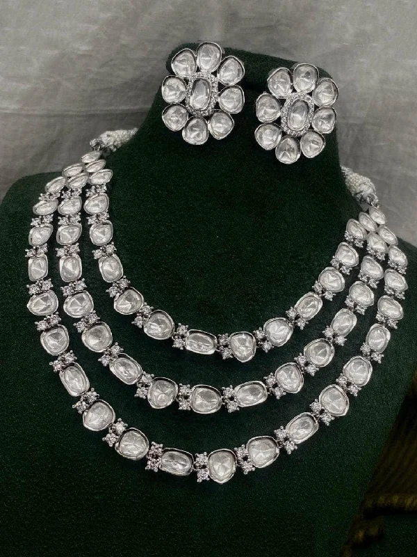 Handmade Pearl Jewelry For Timeless Elegance Multilayer Kundan Necklace