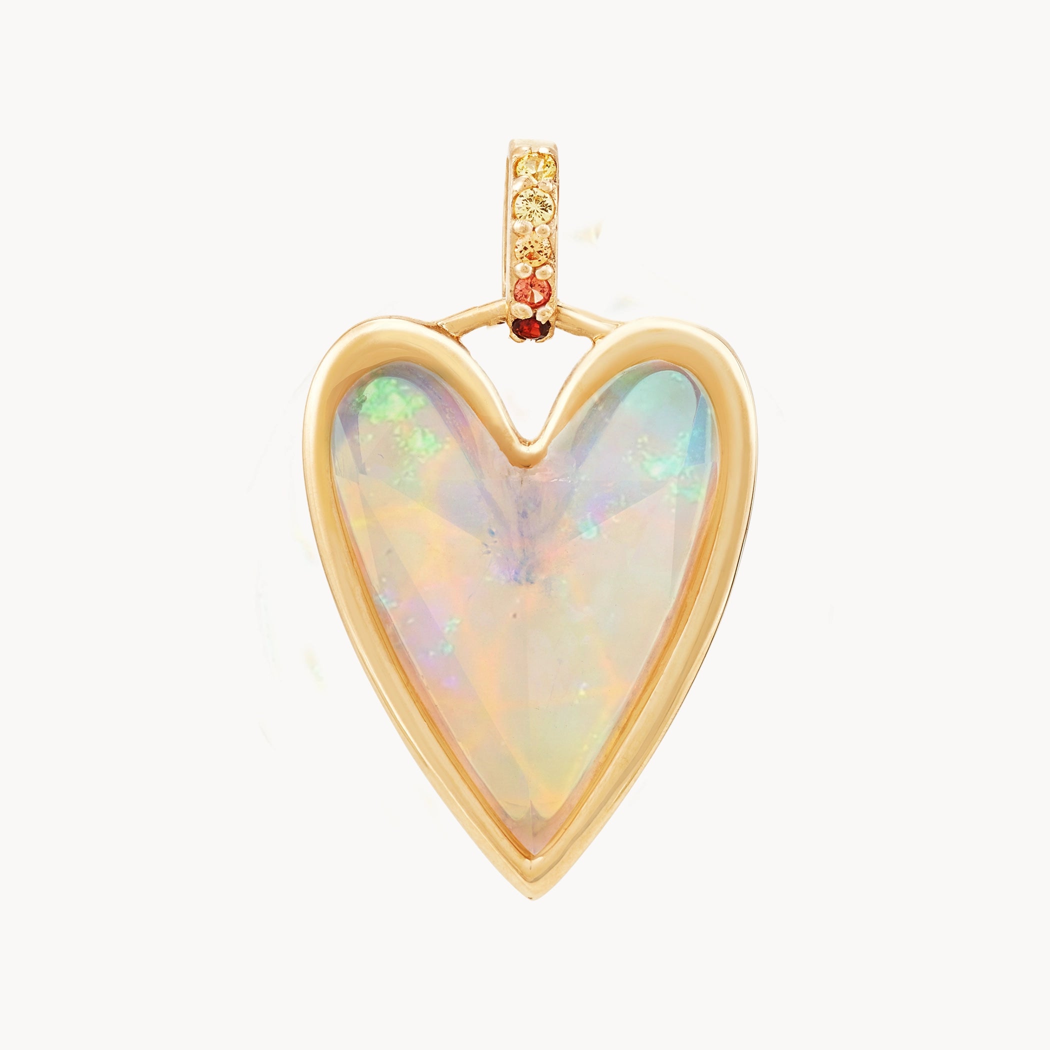 High-Quality Gemstone Jewelry For Special Occasions mystical connection opal heart mood charm - 10k yellow gold, natural gemstones High-Quality Gemstone Jewelry For Special Occasions mystical connection opal heart mood charm - 10k yellow gold, natural gemstones