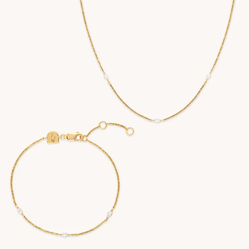 Your Dream Jewelry At Dream Prices – Shop Now Navette Crystal Gift Set in Gold