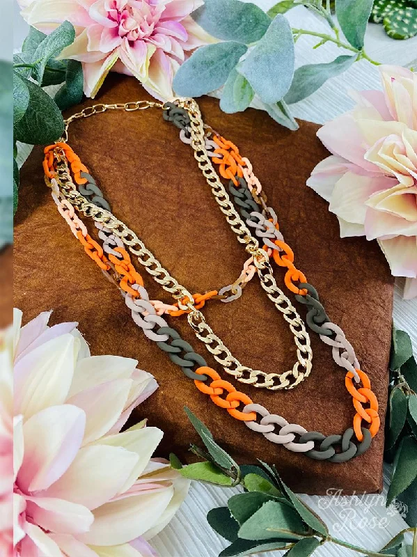 Exclusive Online Jewelry Sale – Don't Wait ORAnge you glad three strand necklace