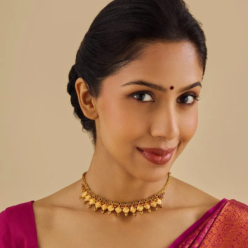 Modern Statement Jewelry For Bold Styling Silver Temple Necklace 177446