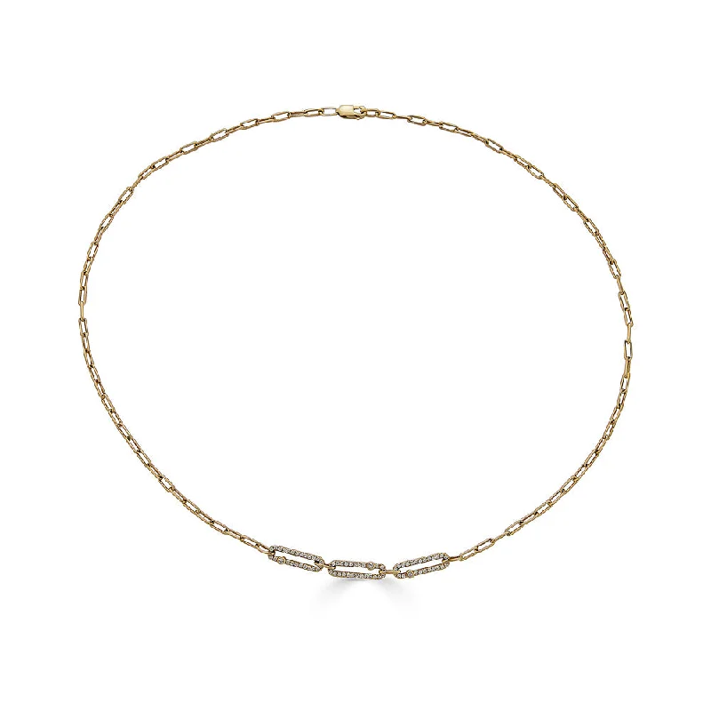 Must-Have Jewelry At Unbelievable Discounts Three Diamond Links Necklace