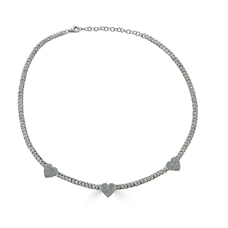 High-End Sparkle, Low-End Prices – Jewelry Sale Live Three Pave Heart Necklace