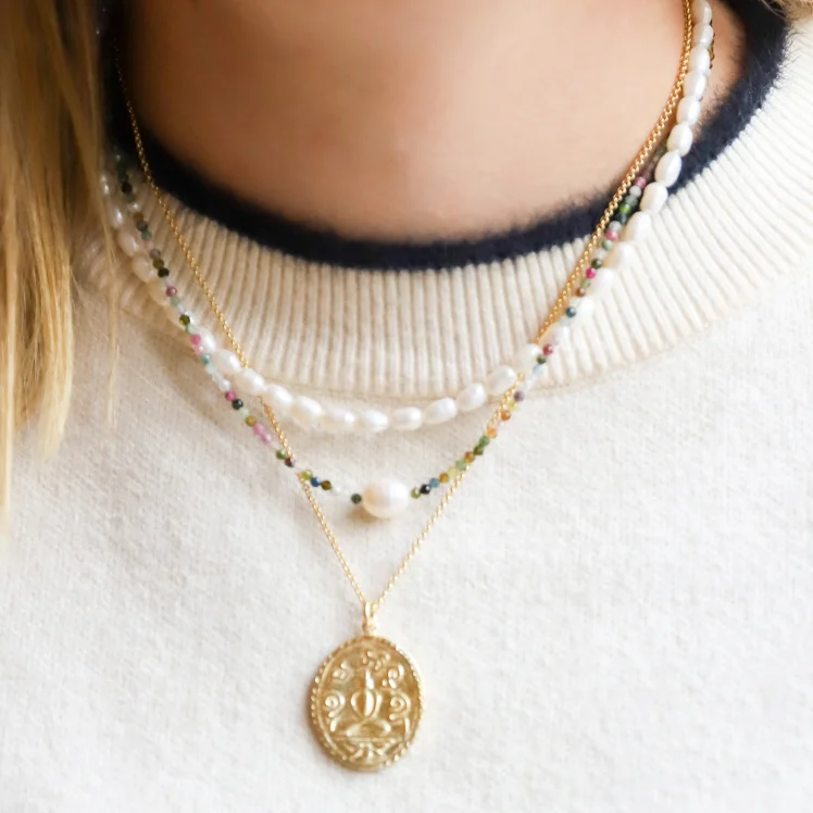 Jewelry Clearance Event – Stock Up Before It's Over Tourmaline Necklace with Freshwater Potato Pearl