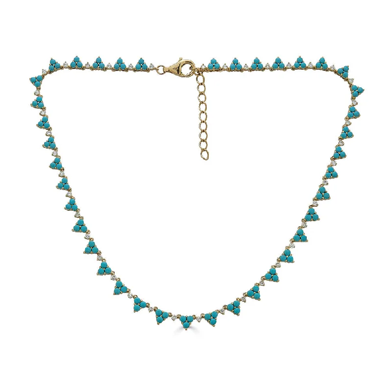 The Perfect Jewelry Piece At The Perfect Discount Turquoise Triangle Cluster Necklace