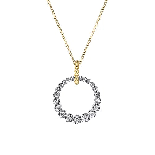 Shop Elegant Jewelry At Unbeatable Prices Gabriel & Co. 'Bujukan' Two-Tone Graduated Diamond Open Circle Necklace Shop Elegant Jewelry At Unbeatable Prices Gabriel & Co. 'Bujukan' Two-Tone Graduated Diamond Open Circle Necklace