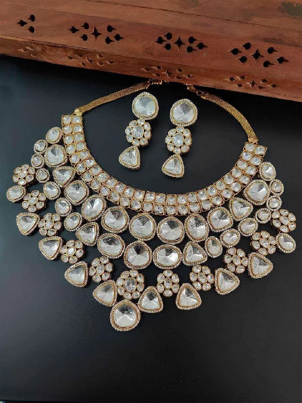 Premium Jewelry At Special Low Prices For A Limited Time White Polki Kundan Choker Set