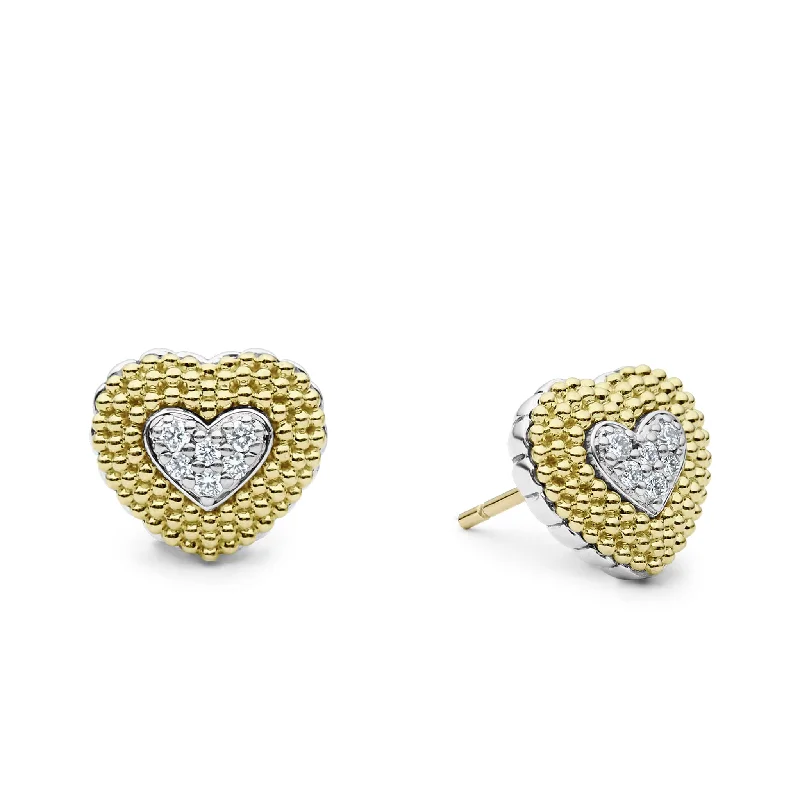 Everyday Jewelry Essentials Now On Sale Diamond Heart Stud Earrings