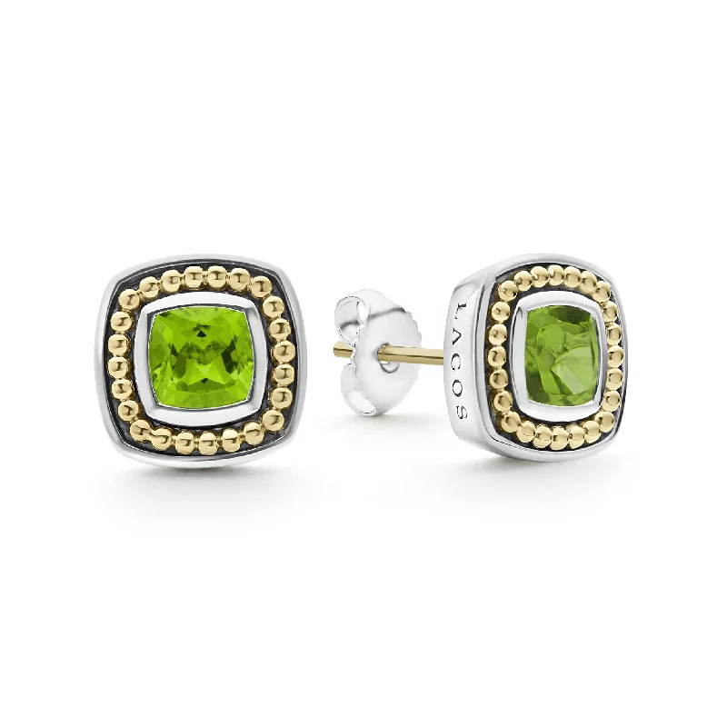 Bohemian-Inspired Jewelry For Free-Spirited Fashion Peridot Stud Earrings