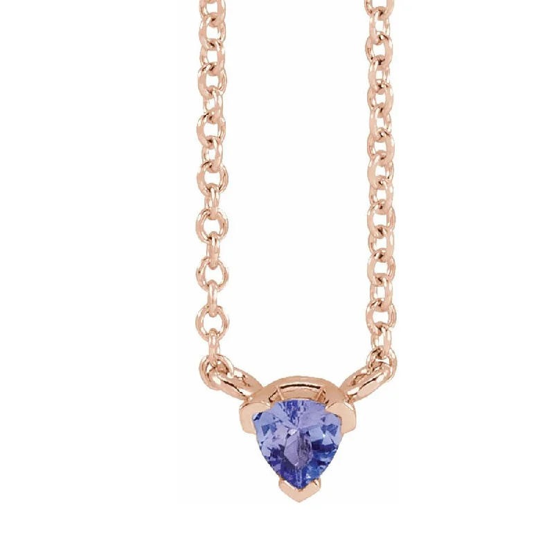 Elegant Jewelry At Unbeatable Offers – Shop Before It's Gone 14K White, Yellow or Rose Gold 5mm Tanzanite Solitaire Necklace, 18 In