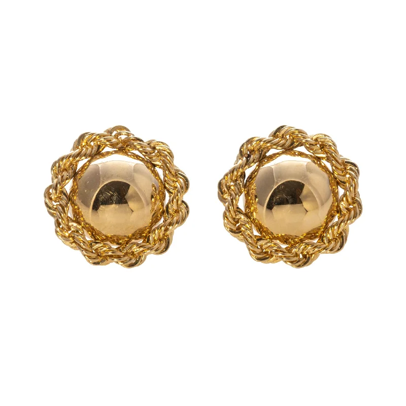 Fashion-Forward Jewelry At Incredible Prices 14K Yellow Gold Rope Edge Button Stud Earrings Fashion-Forward Jewelry At Incredible Prices 14K Yellow Gold Rope Edge Button Stud Earrings