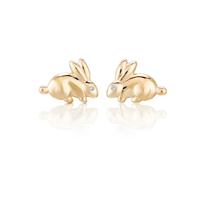 Shop Fine Jewelry With Amazing Deals Child's Rabbit Stud Earrings