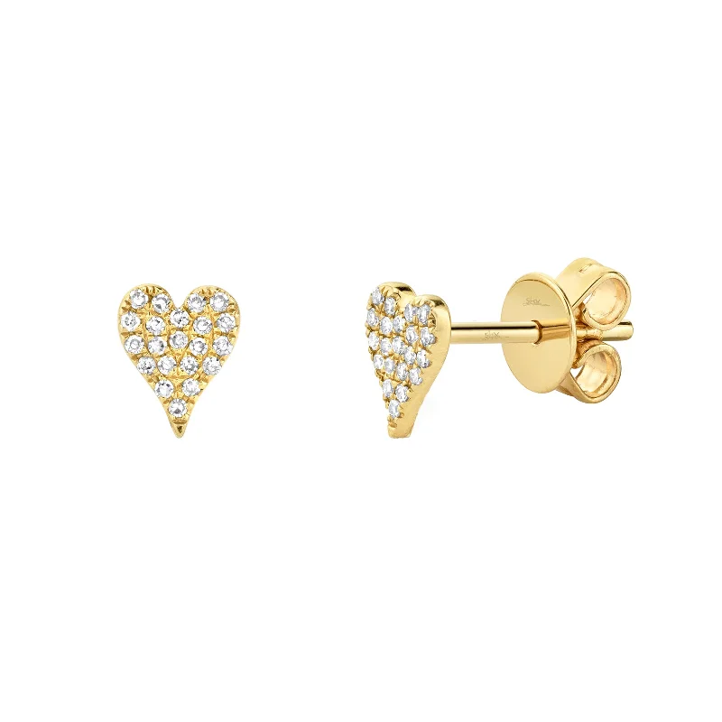 Best Jewelry Sale Prices – Limited-Time Offer Diamond Pavé Heart Stud Earrings