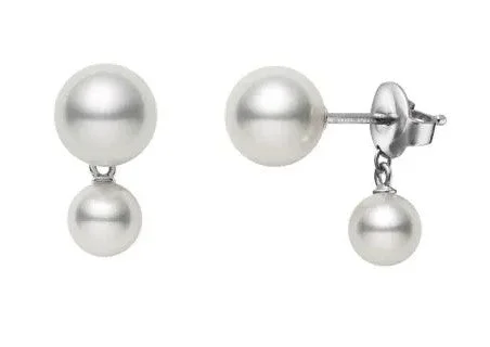 Eco-Friendly Sustainable Jewelry For Conscious Buyers 18kt White gold Akoya Pearl Stud Earrings