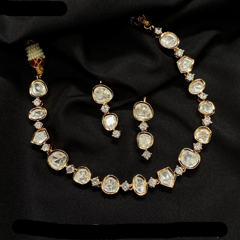 Buy More, Save More On Stunning Jewelry Pieces Amoliya Jewels Polki Kundan Necklace Set