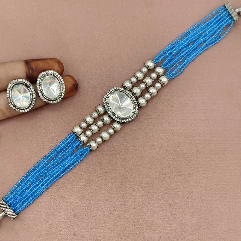 Affordable Glamour – Premium Jewelry At Special Prices Amoliya Jewels Polki Kundan Pearl Choker Necklace Set