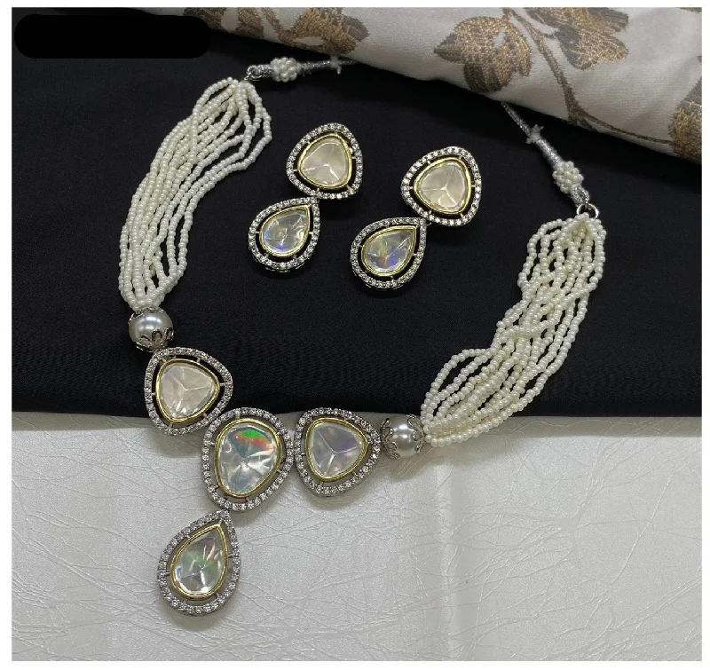 Exclusive Jewelry Bundles At Discounted Prices Amoliya Jewels Polki Kundan Pearl Necklace Set